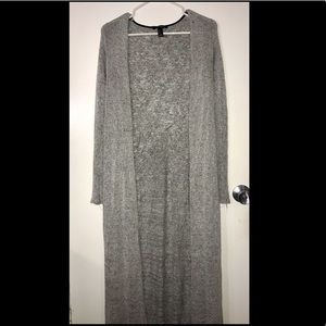 Forever 21 grey long cardigan